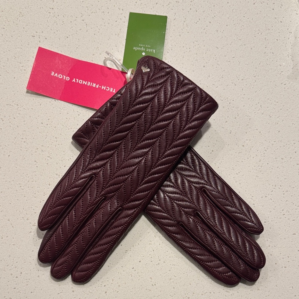 Burgundy Leather Gloves